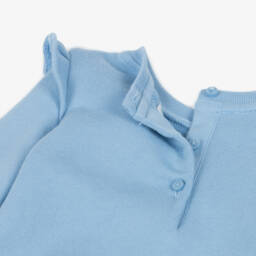 Ralph Lauren-Baby Girls Blue Tennis Polo Bear Cotton Sweatshirt | Childrensalon