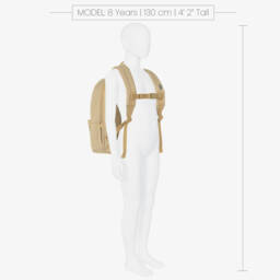 Ralph Lauren-Beige Canvas Pony Logo Backpack (45cm) | Childrensalon