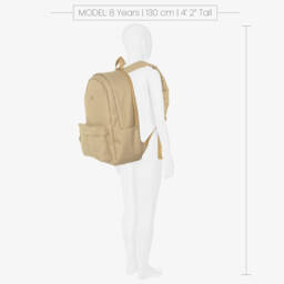 Ralph Lauren-Beige Canvas Pony Logo Backpack (45cm) | Childrensalon