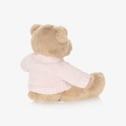 Ralph Lauren-Beige Polo Bear Soft Toy with Pink Flag Sweater (20cm) | Childrensalon