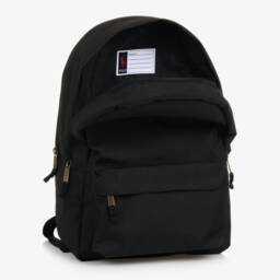 Ralph Lauren-Black Canvas Pony Logo Backpack (45cm) | Childrensalon