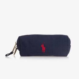 Ralph Lauren-Blue Canvas Big Pony Backpack (44cm) | Childrensalon