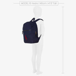 Ralph Lauren-Blue Canvas Big Pony Backpack (44cm) | Childrensalon
