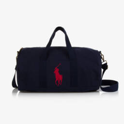 Ralph Lauren-Blue Canvas Big Pony Sports Bag (49cm) | Childrensalon