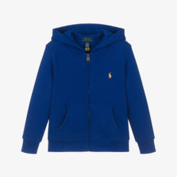 توب بسحاب قطن لون أزرق للأولاد 