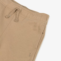 Ralph Lauren-Boys Beige Cotton Jersey Joggers  | Childrensalon