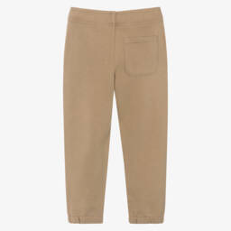 Ralph Lauren-Boys Beige Cotton Jersey Joggers  | Childrensalon