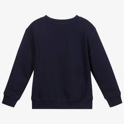 Polo Ralph Lauren-Boys Blue Cotton Logo Sweatshirt | Childrensalon