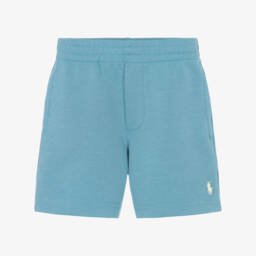 Boys Blue Double-Knit Jersey Shorts