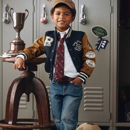 Ralph Lauren-جينز دنيم سليم فيت لون أزرق للأولاد | Childrensalon