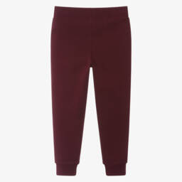 Ralph Lauren-Boys Burgundy Red Cotton Pony Logo Joggers | Childrensalon