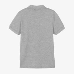 Ralph Lauren-Boys Grey Cotton Piqué Polo Shirt | Childrensalon