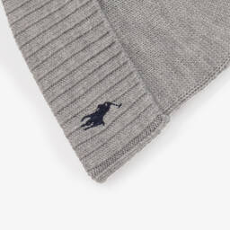 Ralph Lauren-قبعة بيني صوف لون رمادي للأولاد | Childrensalon