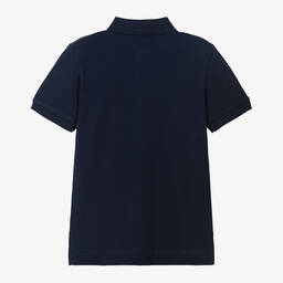 Ralph Lauren-Boys Navy Blue Big Pony Cotton Polo Shirt | Childrensalon