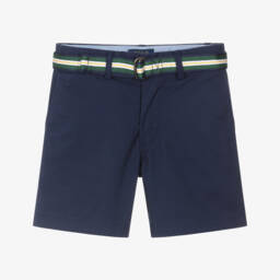 Ralph Lauren-Boys Green & White Stripe Cotton Shirt | Childrensalon