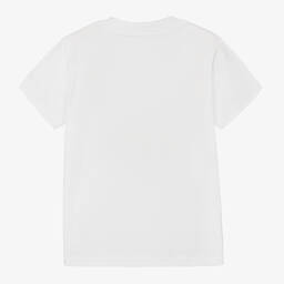 Ralph Lauren-Boys White Cotton Polo Bear T-Shirt | Childrensalon