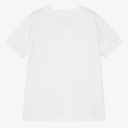 Ralph Lauren-Boys White Cotton Pony Logo T-Shirt | Childrensalon