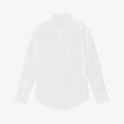 Ralph Lauren-قميص كتان لون أبيض للأولاد | Childrensalon