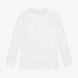 Ralph Lauren-Boys White Swim Top (UPF50+) | Childrensalon