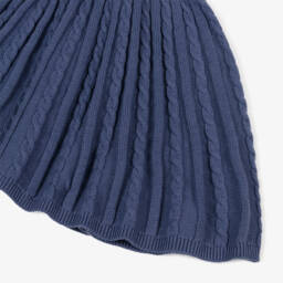Ralph Lauren-Girls Blue & Pink Striped Cotton Knit Skirt Set | Childrensalon