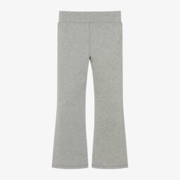 Ralph Lauren-Girls Grey Cotton Flared Leggings | Childrensalon