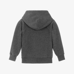 Ralph Lauren-Girls Grey Hoodie with Big Pony Embroidery | Childrensalon