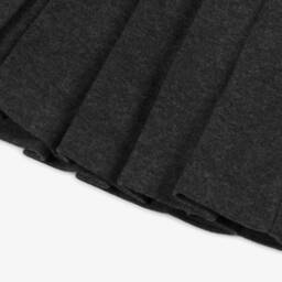 Ralph Lauren-Girls Grey Pleated Cotton Jersey Skirt | Childrensalon