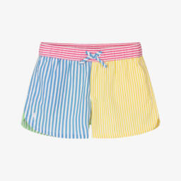 Ralph Lauren-Girls Multicoloured Stripe Shorts | Childrensalon
