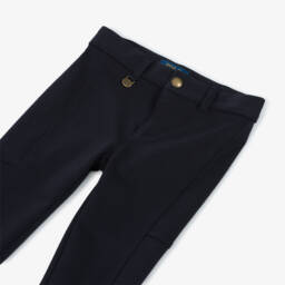 Ralph Lauren-Girls Navy Blue Cotton Ponte Jersey Leggings | Childrensalon