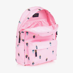 Ralph Lauren-حقيبة ظهر كانفاس لون زهري للبنات (47 سم) | Childrensalon