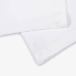 Ralph Lauren-Блузка белая хлопковая с воротником с оборками для девочек | Childrensalon