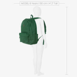 Ralph Lauren-Green Canvas Pony Logo Backpack (45cm) | Childrensalon