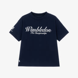 Navy Blue Cotton Wimbledon Collection T-Shirt
