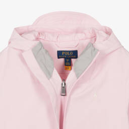 Ralph Lauren-جاكيت بغطاء رأس لون زهري | Childrensalon