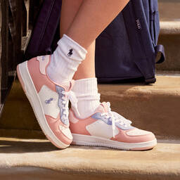 Ralph Lauren-جوارب بطول الكاحل مضلعة لون أبيض (عدد 6) | Childrensalon