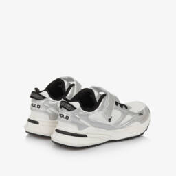 Ralph Lauren-White & Silver Trackster Trainers | Childrensalon