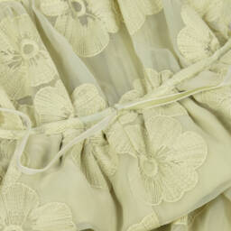 RaspberryPlum-فستان بورود مطرزة أورغانزا لون أخضر للبنات | Childrensalon