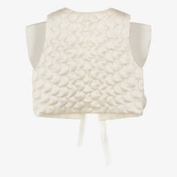 RaspberryPlum-جيليه مبطن بشكل فراشة لون عاجي للبنات  | Childrensalon