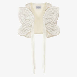 RaspberryPlum-جيليه مبطن بشكل فراشة لون عاجي للبنات  | Childrensalon