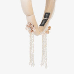 RaspberryPlum-طوق للشعر قطيفة لون عاجي للبنات | Childrensalon