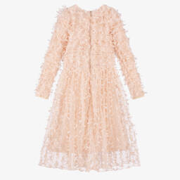 RaspberryPlum-Girls Peach Pink Tulle Dress with Bows | Childrensalon