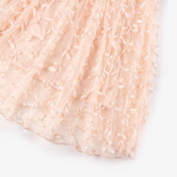 RaspberryPlum-Girls Peach Pink Tulle Dress with Bows | Childrensalon