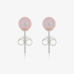 Raw Pearls-Серьги с розовым жемчугом для девочек (5mm) | Childrensalon