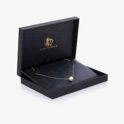 Raw Pearls-Ivory Pearl & Silver Necklace (45cm) | Childrensalon