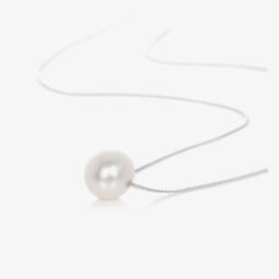 Raw Pearls-Ivory Pearl & Silver Necklace (45cm) | Childrensalon