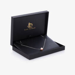 Raw Pearls-Серебряная цепочка с жемчужиной (45см) | Childrensalon