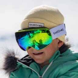 Roarsome-Green Polarised Anti-Fog Ski Goggles | Childrensalon