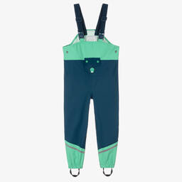 Roarsome-بنطلون واقي من المطر لون أخضر وأزرق للأولاد | Childrensalon