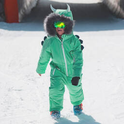 Roarsome-Green Spike The Dinosaur Snowsuit | Childrensalon