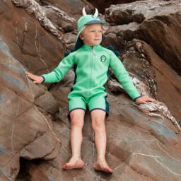 Roarsome-Green Spike The Dinosaur Wetsuit | Childrensalon